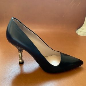Brand new Miu Miu black leather heels 36.5